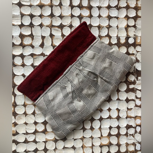 Sew Few Gray Plaid Clutch Evening Bag Sustainable fashion - Picture 2 of 8